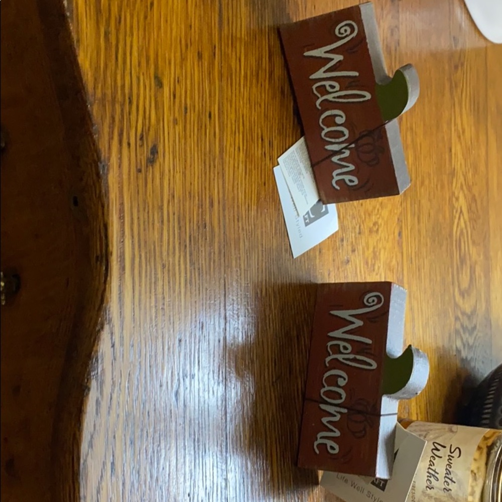 Wooden Block Miniature Welcome Sign Bundle